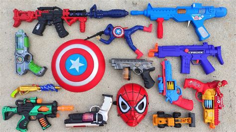 Mencari Tembak Tembakan Nerf Gun Spiderman Gun AK47 Sniper Rifle