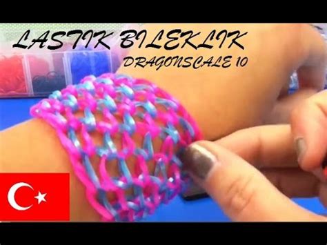 Lastik bileklik yapimi Dragonscale 10 DIY Türkce Lastikten bilezik