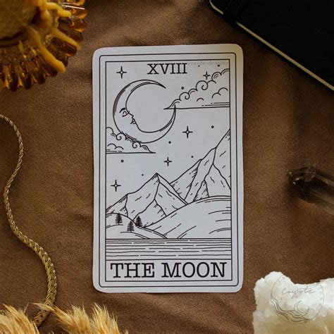 Moon Tarot Tattoo Design The Moon Tarot Card Design Coyote Tattoo