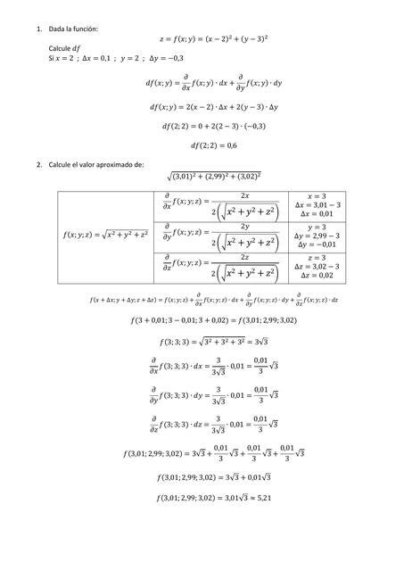 Valor Aproximado Por Derivadas Parciales Williams Cahuana Udocz