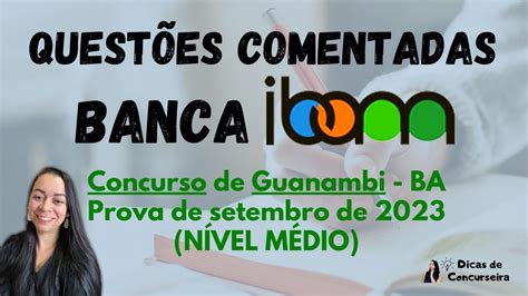 Quest Es Ibam N Vel M Dio Concurso Guanambi Ba Youtube