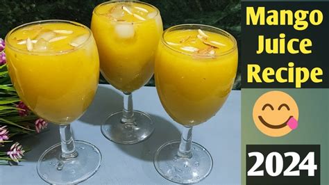 Mango Juice Holi Special Recipes Summer Drink How To Make Mango Juice