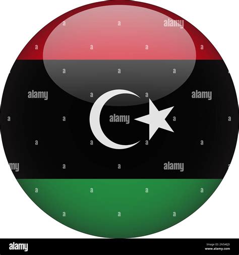 Libya 3d Rounded Flag Icon Button Vector Stock Vector Image And Art Alamy