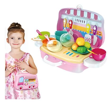 Kitbrinquedo Infantil Comidinhas Cozinha Maleta Chefe Menina Mercadolivre