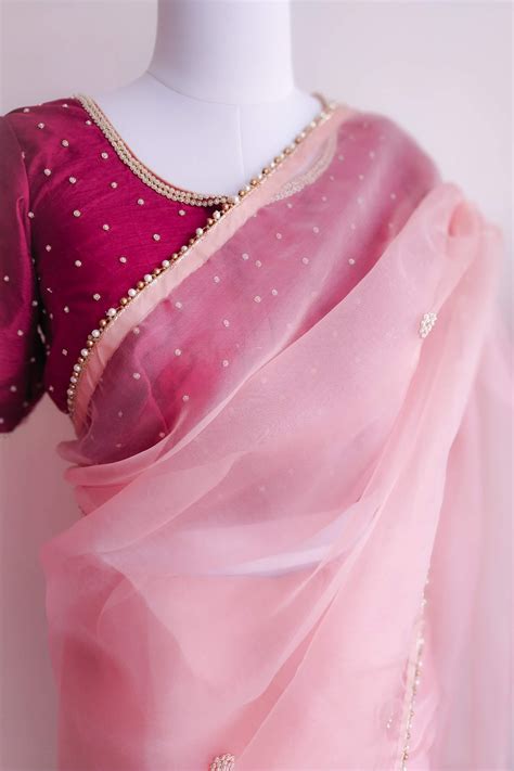 Dusty Pink Saree Blouse The Shoot