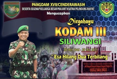 Dirgahayu KODAM III/Siliwangi – Kodam XVII Cenderawasih