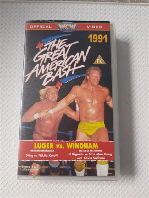 Wcw Wwf Great American Bash Wrestling Vhs Video Tape Pal Wwe