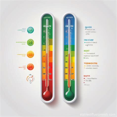 Digital Thermometer Color Guide Illustration Stable Diffusion Online
