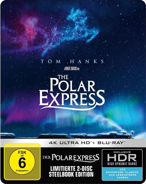 Der Polarexpress Steelbook Blu Ray Amazon Co Uk Dvd Blu Ray