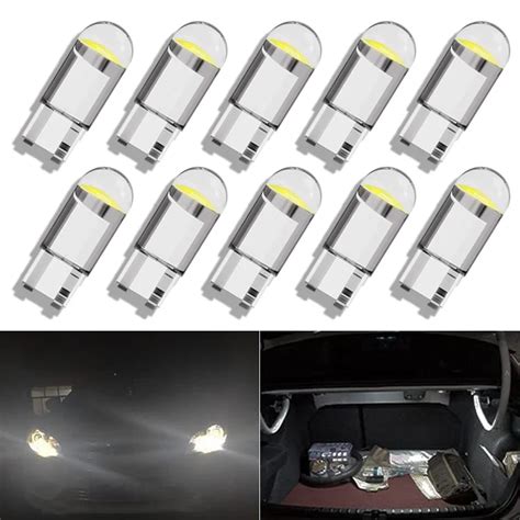 Car Led Bulb Signal Light Cob T W W W V K White Blue Auto