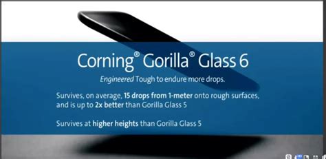 Gorilla Glass 6 Engineered To Survive Multiple Drops