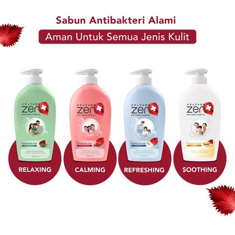 Jual Zen Sabun Mandi Cair Antibacterial Botol Ml Ml Shopee