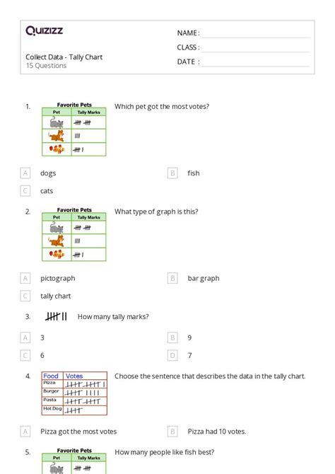 50 Tally Charts Worksheets For 2nd Grade On Quizizz Free And Printable