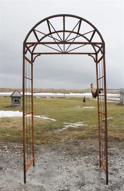 Wrought Iron 48"w x 100" Arbor Gate Entryway - Arbor Gates & Garden Gates