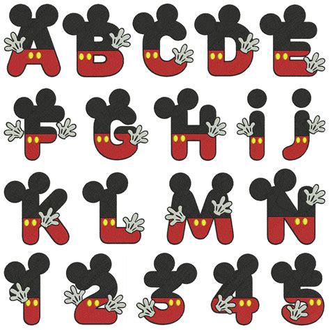 Alfabeto De Mickey Letras De Mickey Mouse Letras De