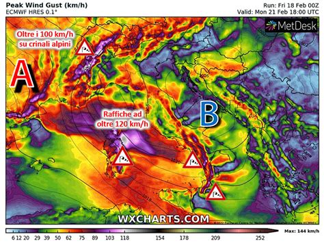 Meteo Avviso Venti Furiosi In Arrivo Sull Italia A 120 Km H Le Zone A