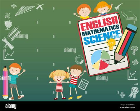 Border design with kids and school subjects Stock Vector Image & Art ...