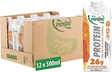 Pınar Protein Yer Fıstığı ve Muz Aromalı Süt 500ml x 12 Adet Amazon