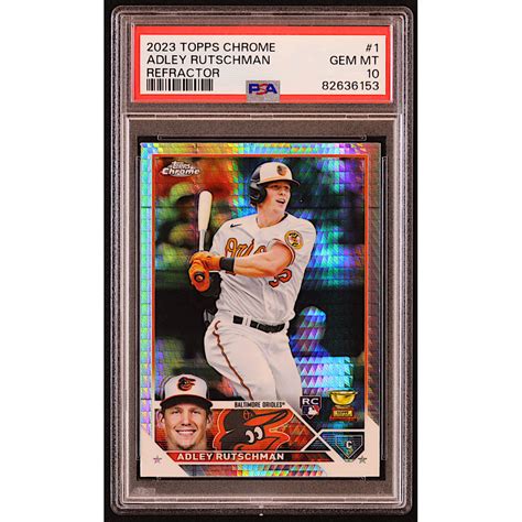 Adley Rutschman 2023 Topps Chrome Prism Refractors 1 Rc Psa 10