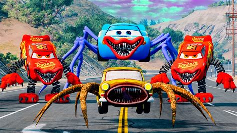 Epic Battle Between The Lightning Mcqueen Eater Bus Eater Coho Coho