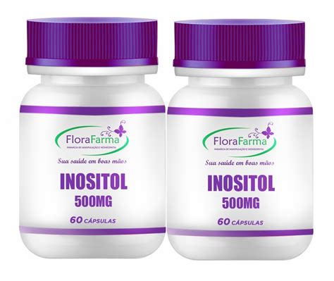 Kit Inositol 500Mg 60 Cápsulas 2 Unidades Flora Farma