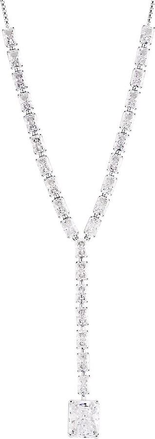 Adriana Orsini Naomi Rhodium Plated Cubic Zirconia Y Necklace ShopStyle