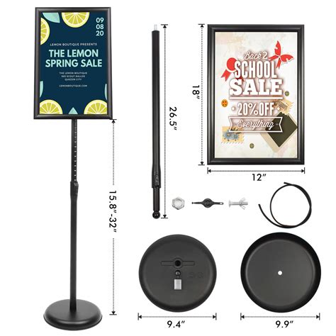 Buy Displaysworker Adjustable Poster Sign Stand X Floor Standing