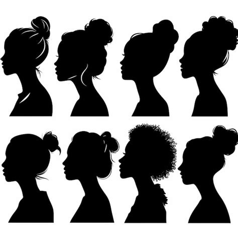 Premium Vector Woman Heads In Profile Beautiful Female Faces Profiles