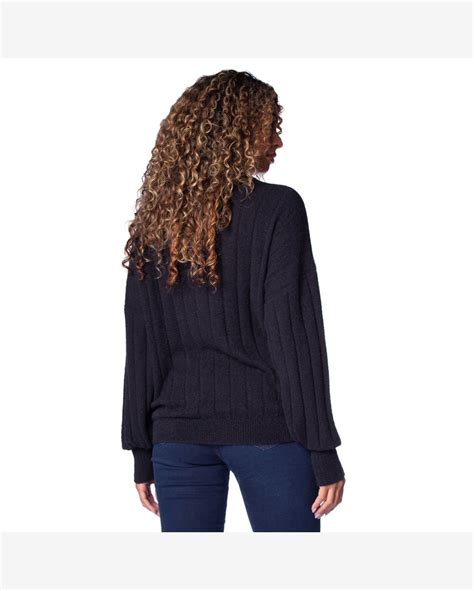 Riachuelo Blusa Feminina Biamar Tricot Fio Pluma Preto