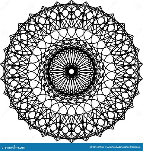 Decorative Mandala Illustration For Adult Coloring Well Organized And