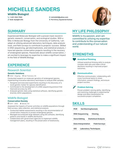 3 Successful Wildlife Biologist Resume Examples And Writing Tips For 2024