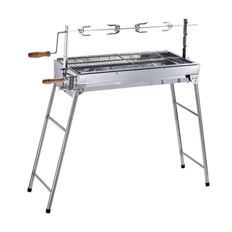 Aleko Lightweight Portable Foldable Stainless Steel Charcoal Barbecue