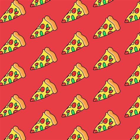 Vector Seamless Pizza Pattern 19900852 Vector Art At Vecteezy