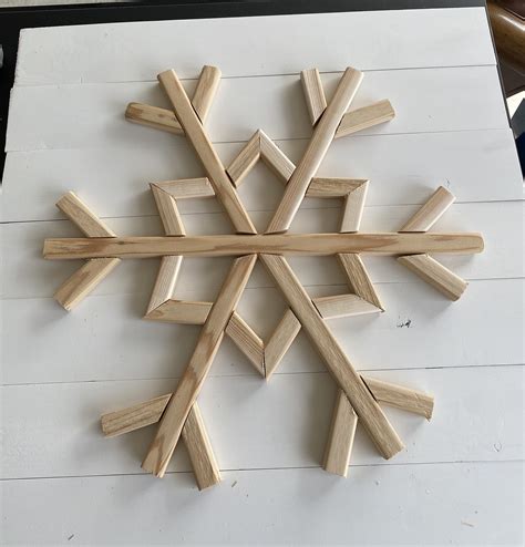 Wood Plank Snowflake Wall Art Etsy