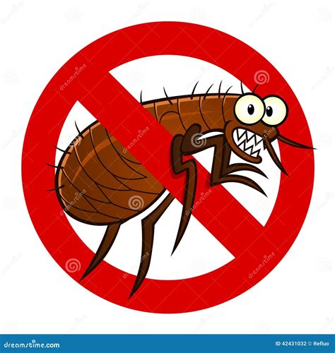 Anti flea sign stock vector. Illustration of funny, caution - 42431032