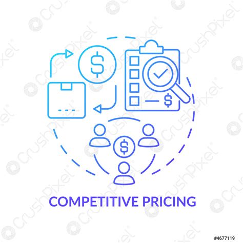Competitive pricing blue gradient concept icon - stock vector 4677119