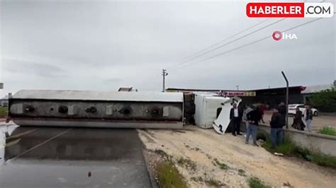 Devrilen tanker yolu trafiğe kapattı Dailymotion Video