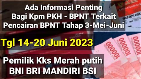 Ada Kabar Penting Untuk Kpm PKH BPNT Hari Ini Terkait Pencairan Bpnt