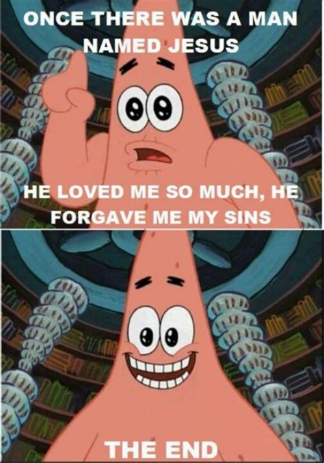 Spongebob Meets Jesus Love Epic Bible Humor Christian Humor Christian Memes