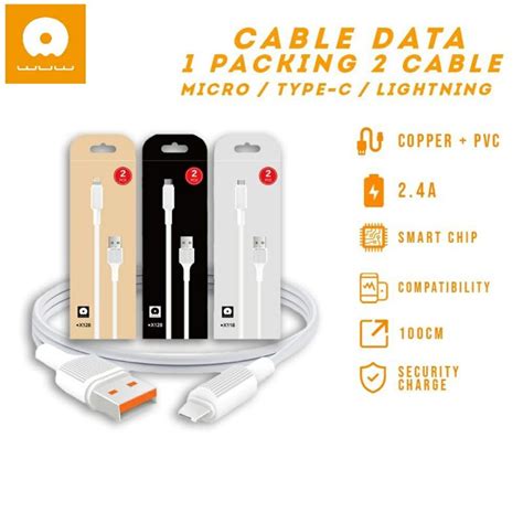 Jual KABEL DATA KABEL WUW X128 FAST CHARGING ANDROID 2 4A MICRO TYPE C