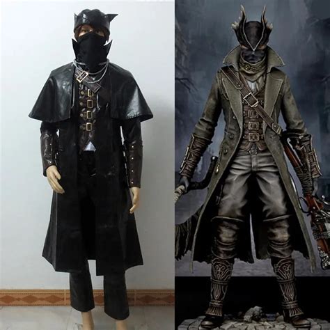 Game Bloodborne The Hunter Black Cosplay Set For Adult Men Women Comic