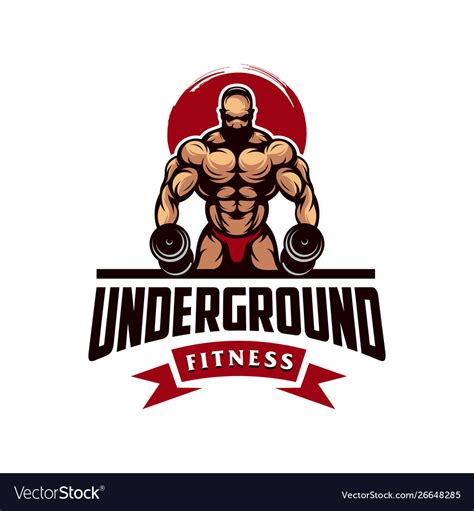 Gym muscle logo Royalty Free Vector Image - VectorStock