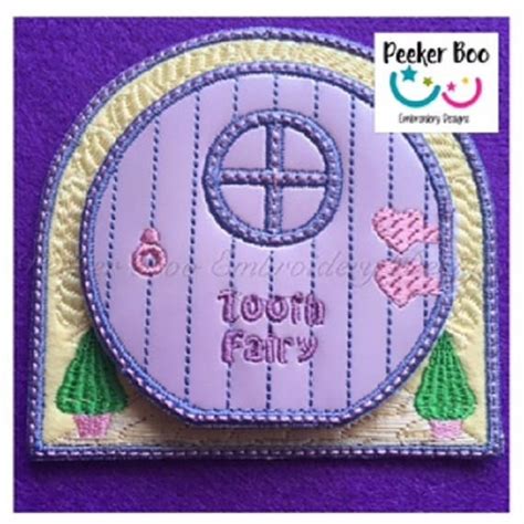 Beautiful D Tooth Fairy Door Embroidery Applique Design X Hoop