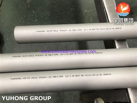 ASTM A312 ASME SA312 TP316Ti UNS S31635 Stainless Steel Seamless Pipe