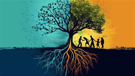 Tree Of Life Symbolizing Human Unity And Nature Stock Photo Image Of