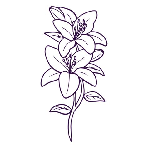 Flower Nature Icon Line Art PNG SVG Design For T Shirts