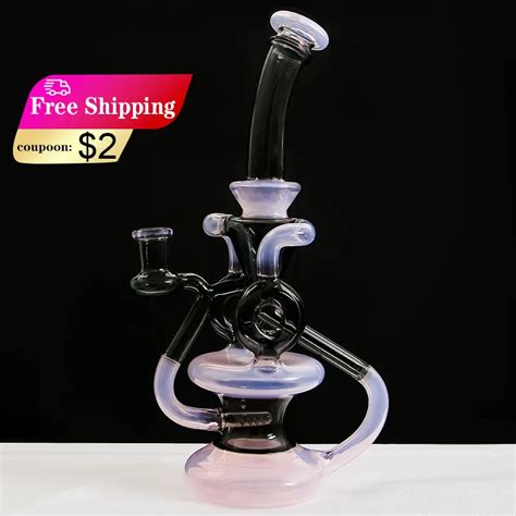 Bulk Order Handmade Borosilicate Glass Recycler Dab Rig Tornado Water