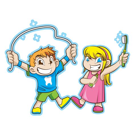 cute kids with dental care 465410 Vector Art at Vecteezy