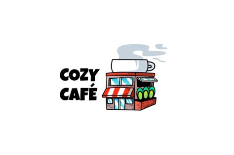 Cozy Cafe Mascot Logo Vector Free Download