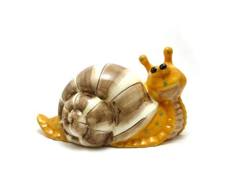 Vintage WCL ceramic snail Garden decor by Reconstitutions on Etsy